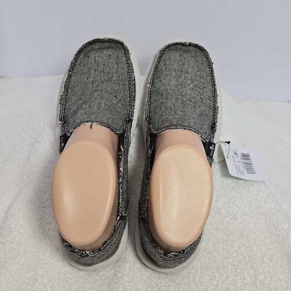 Sanuk Womens Size 7 Donna Rocker Slip On Shoes 1107449 Black Hemp Walking - Picture 13 of 16